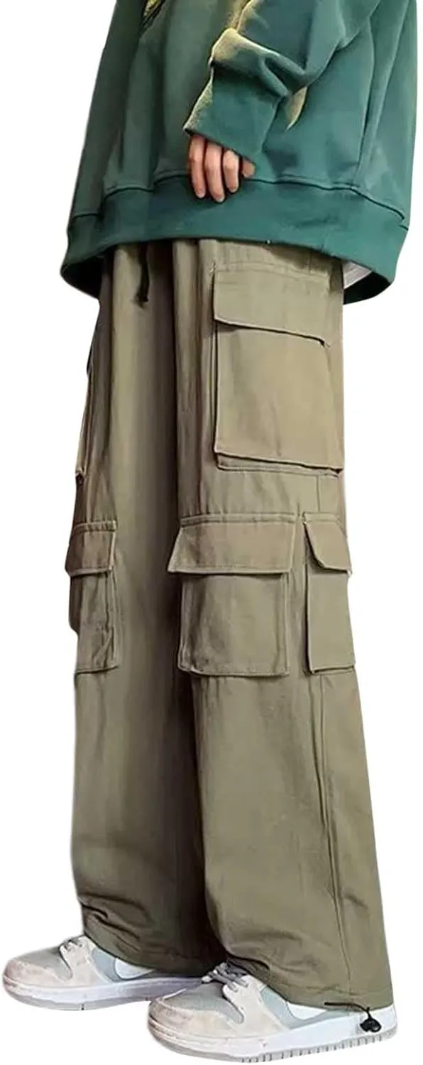 2023 Mens Cargo Pants Plus Size Elastic Waist Baggy Sweatpants for Men Casual Trousers Lightweight Jogger Pant Sweatpants