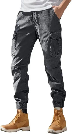 2023 Men's Cargo Pants with Multi Pockets Casual Work Trousers Plus Size Lightweight Jogger Pant Outdoor Hiking Sweatpants