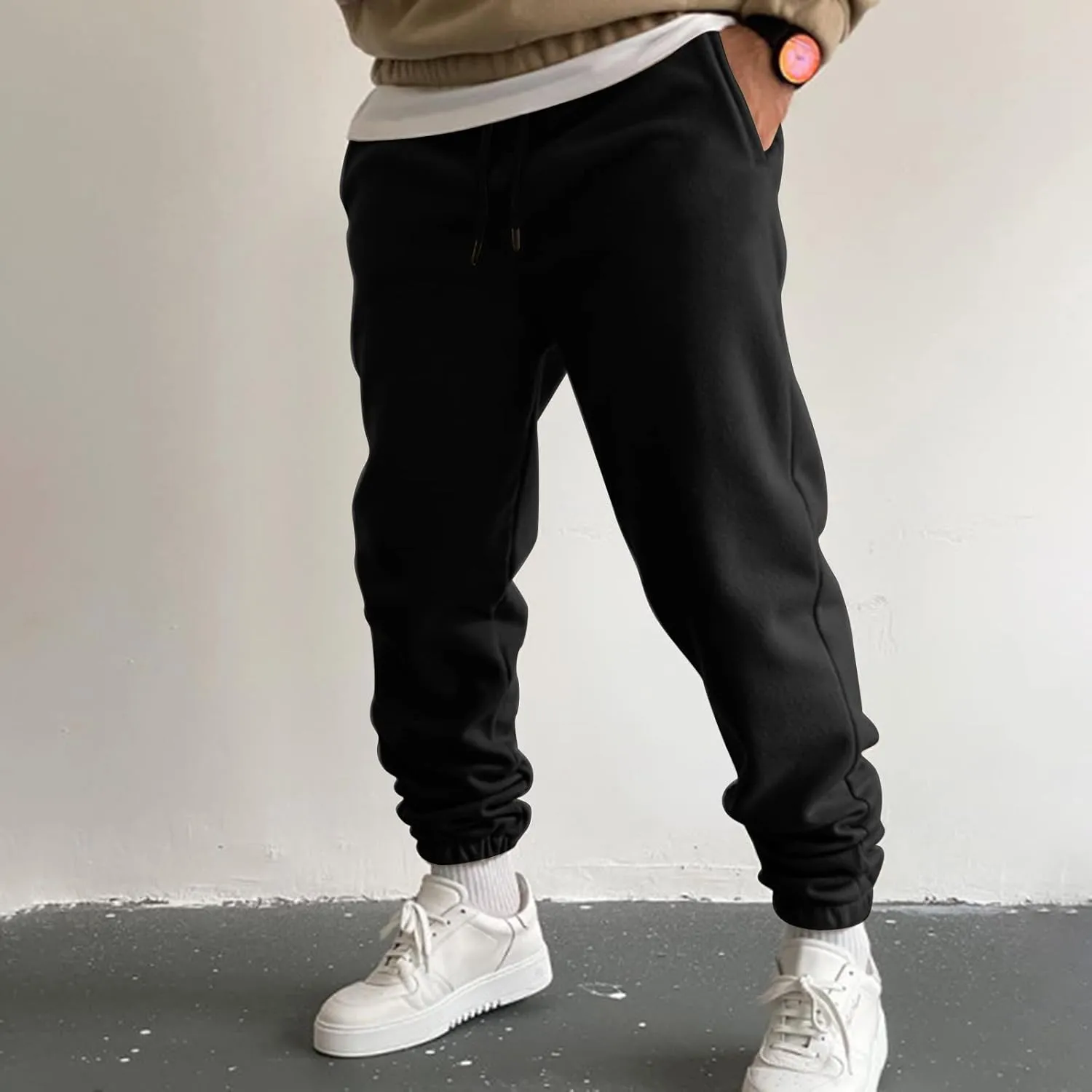 2023 Sweatpants for Men, Men's Cargo Sweatpant Casual Joggers Athletic Pants Loose Stretch Baggy Trousers with Pockets