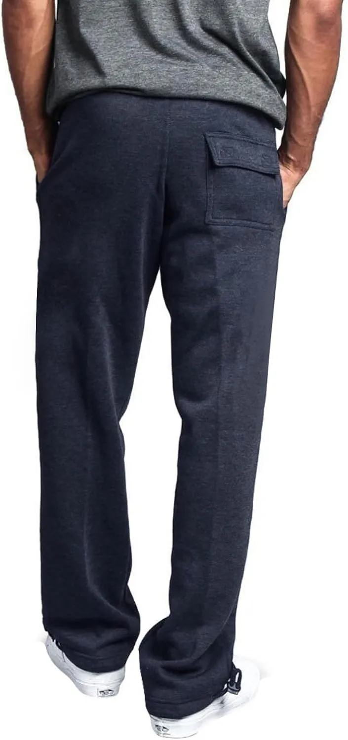 2024 Men's Fleece Cargo Sweatpants Drawstring Loose Fit Jogger Pants for Men with Pockets Stylish Hiking Work Trousers