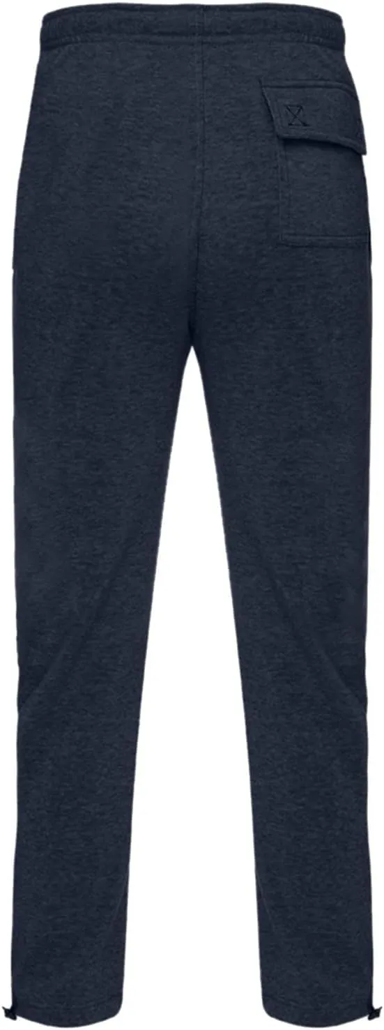 2024 Men's Fleece Cargo Sweatpants Drawstring Loose Fit Jogger Pants for Men with Pockets Stylish Hiking Work Trousers
