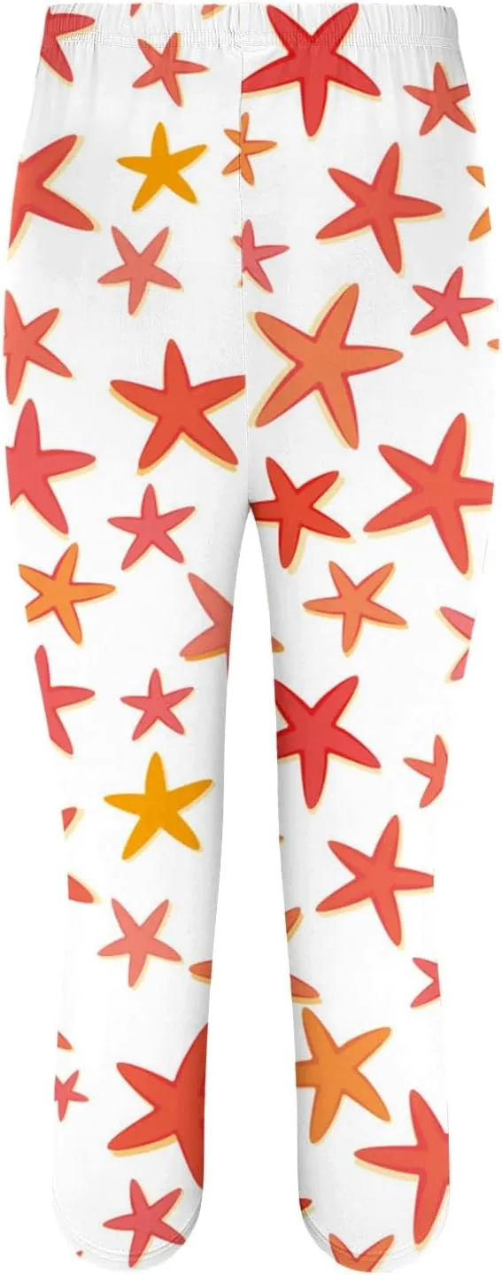 4th of July Capri Leggings for Women High Waist Capris Pant Tummy Control Knee Length Slim Fit Yoga Cropped Trouser