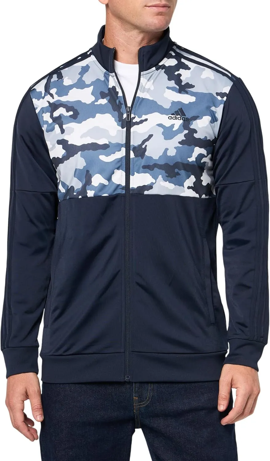 adidas Men's Essentials Camouflage Tricot Track Jacket