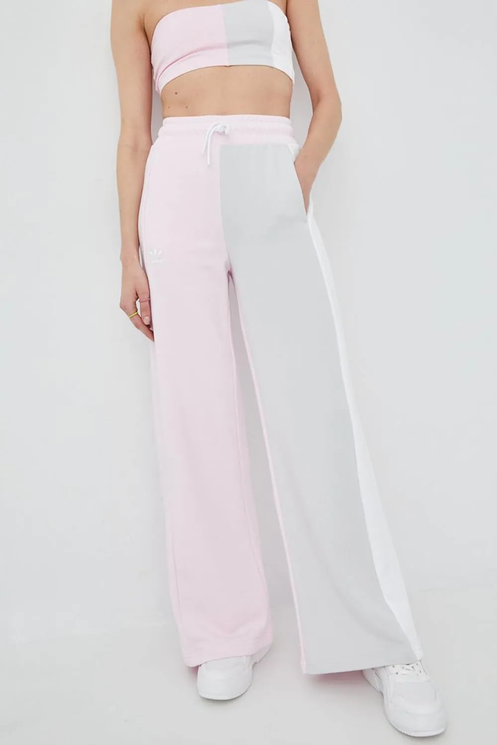 adidas Originals Womens Wide Leg Pants, Clear Pink