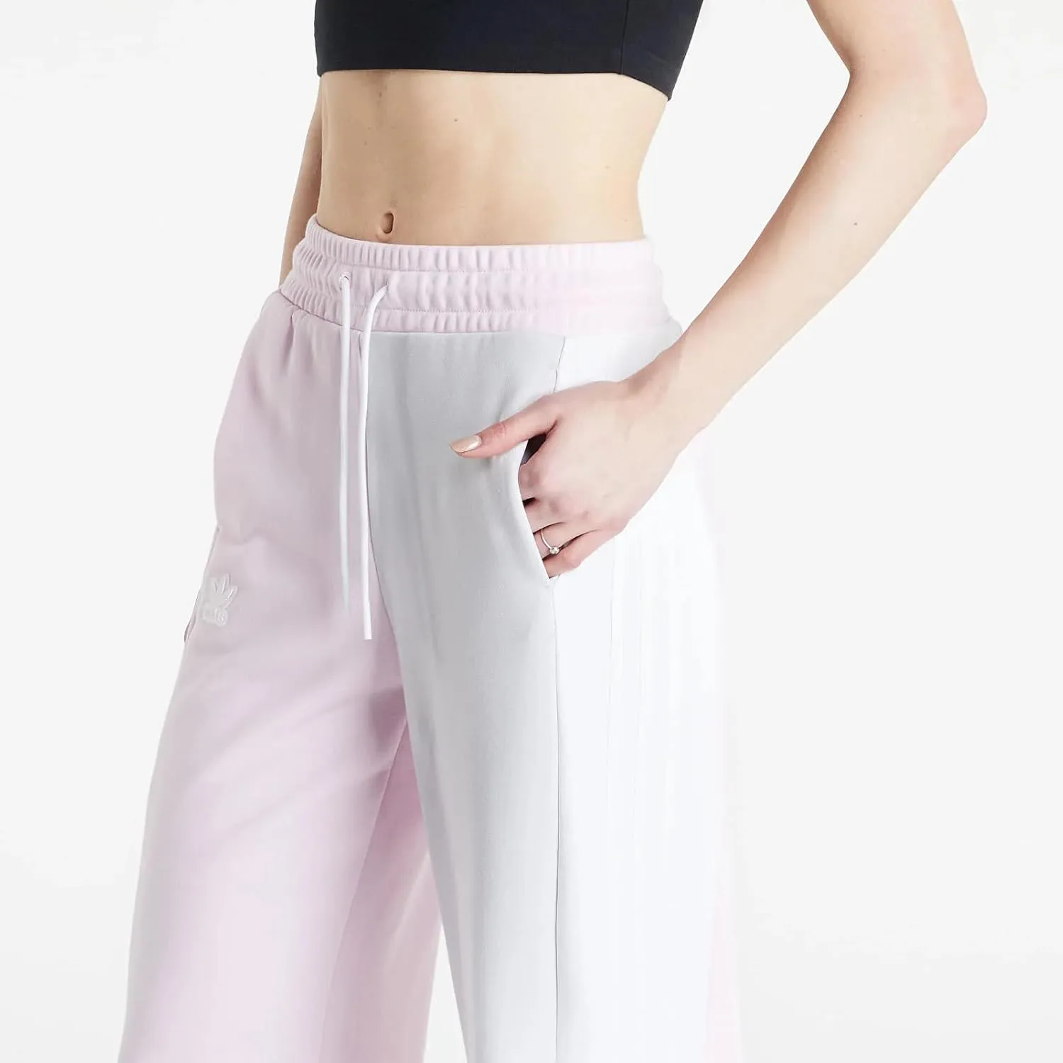 adidas Originals Womens Wide Leg Pants, Clear Pink