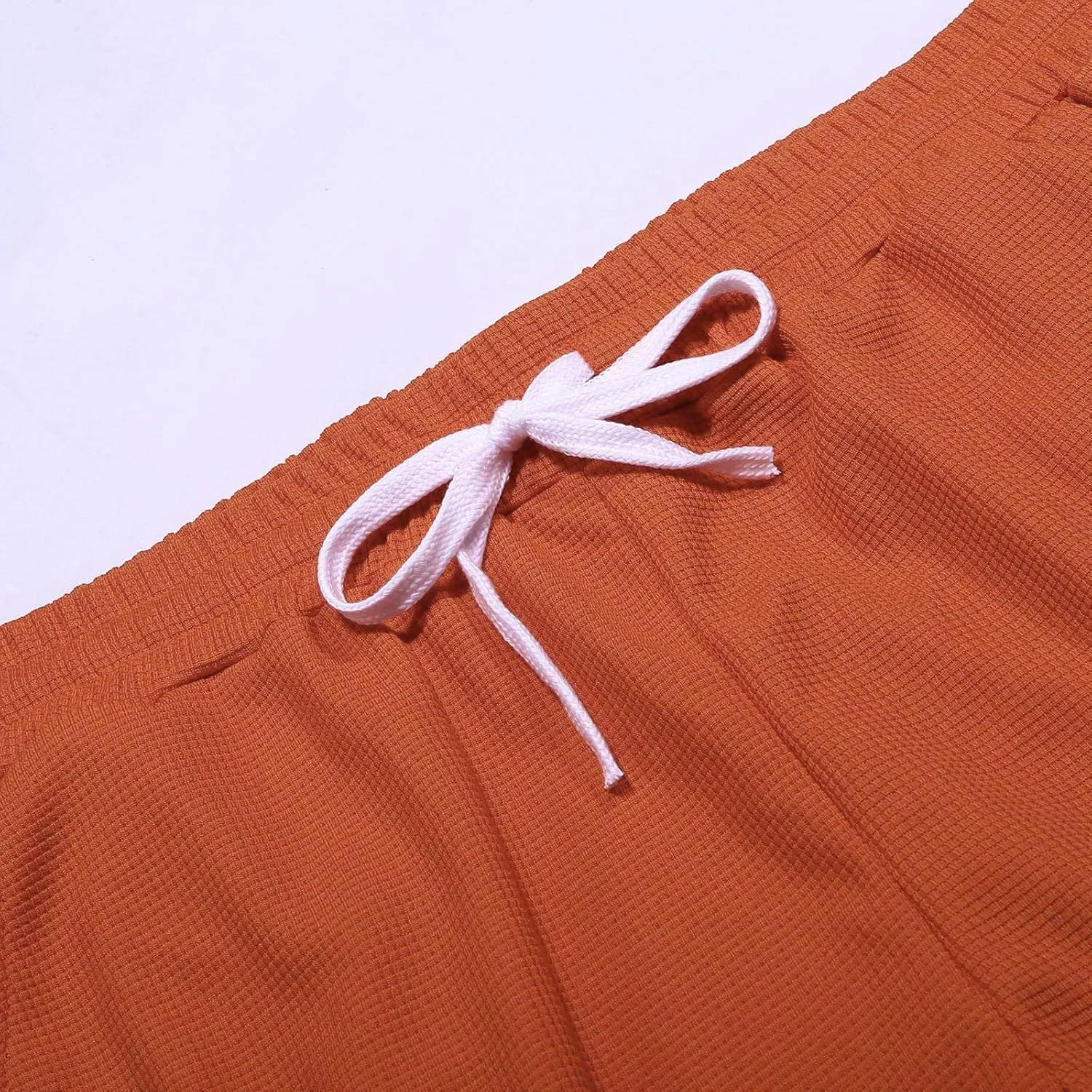 Alalaso Big and Tall Shorts for Men Cotton Shorts for Men Mens Drawstring Shorts Sport Cargo Shorts Drawstring Belted