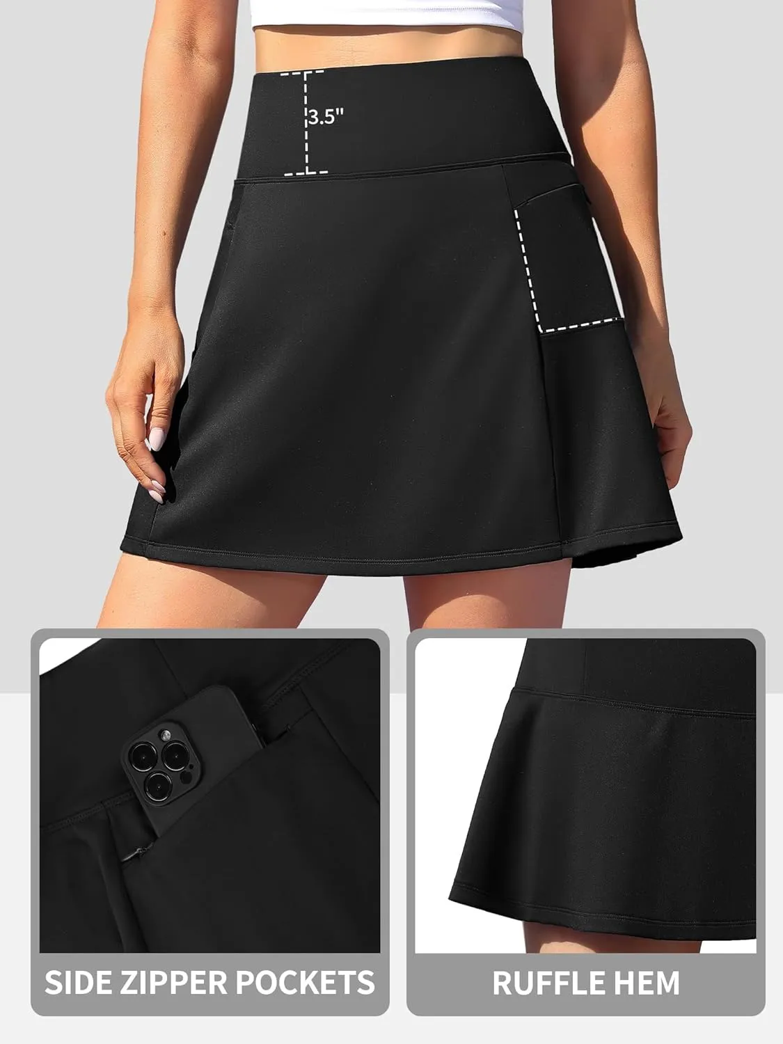 ATTRACO Golf Skorts Skirts for Women with Shorts Pockets Tennis Skirt High Waisted Athletic Skorts