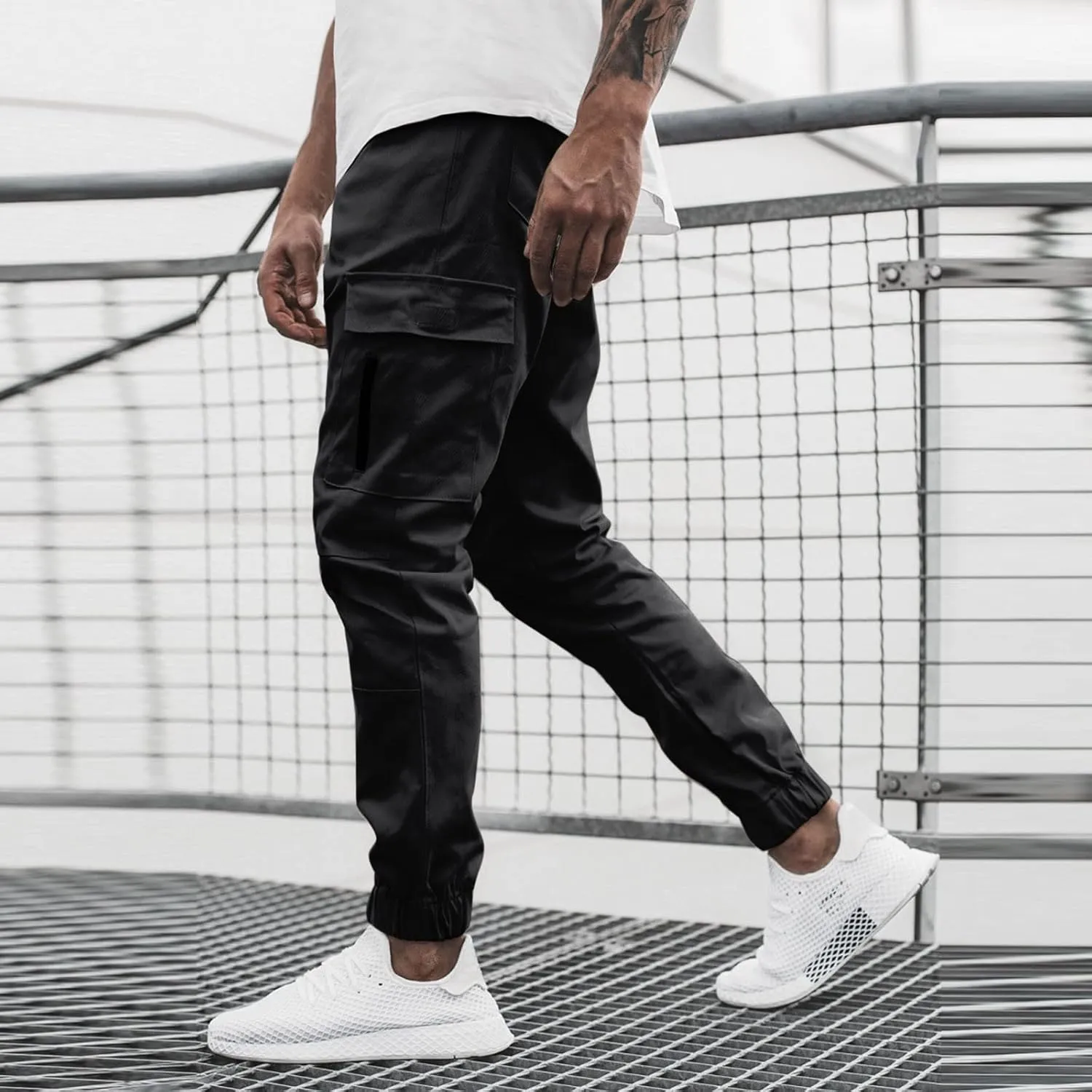 Big and Tall Sweatpants for Men Joggers Quick Dry Cargo Hiking Trousers Track Running Workout Athletic Travel Golf