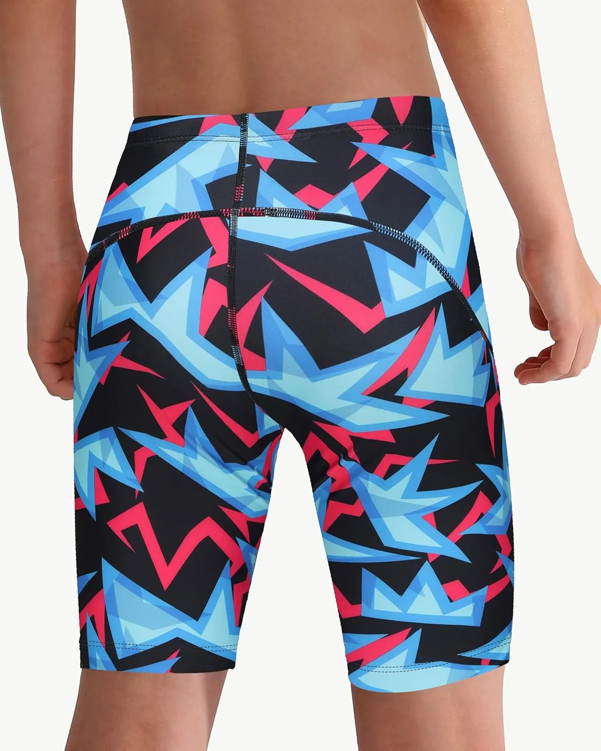 Boys Swim Jammers - Youth Competitive Swim Racing Team Swimming Shorts Swimsuit Trunks Bathing Suit Quick Dry UPF 50 