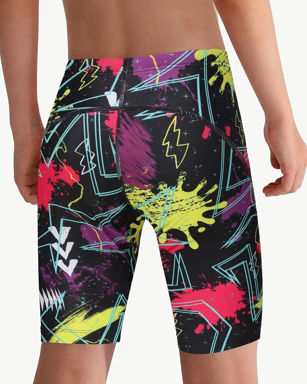 Boys Swim Jammers - Youth Competitive Swim Racing Team Swimming Shorts Swimsuit Trunks Bathing Suit Quick Dry UPF 50 