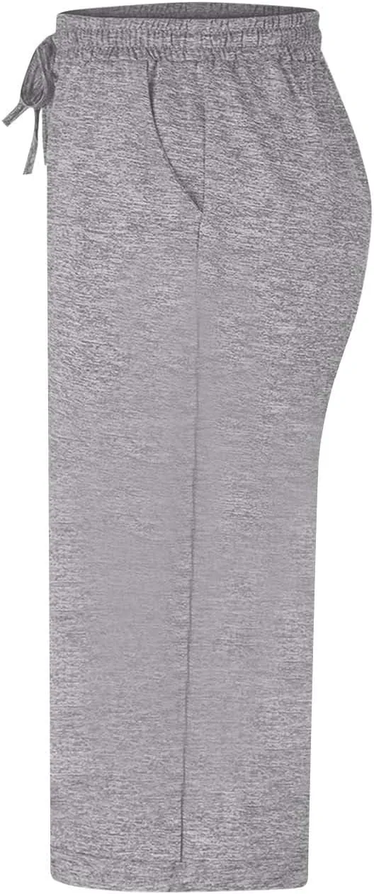 Capri Pants for Women Cotton Casual Summer Workout Beach Capris Drawstring High Waist Wide Leg Cropped Trousers