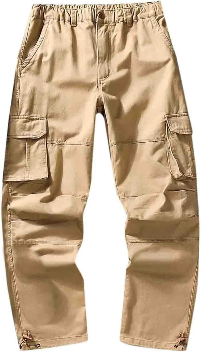 Cargo Pants for Men Big and Tall, Casual Pocket Sport Work Casual Trouser Pants Big and Tall Sweatpants for Men Mens
