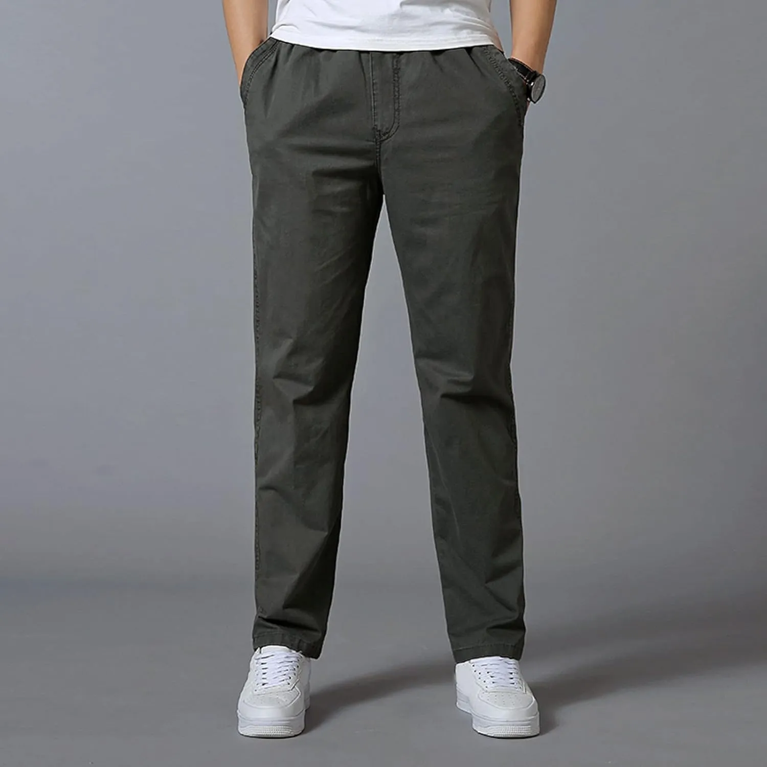 Cargo Pants for Men Big and Tall, for Men Casual Heavyweight Sweatpants Classic Fit Cargo Work Pants Wild Drawstring
