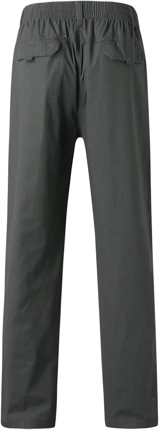 Cargo Pants for Men Big and Tall, for Men Casual Heavyweight Sweatpants Classic Fit Cargo Work Pants Wild Drawstring