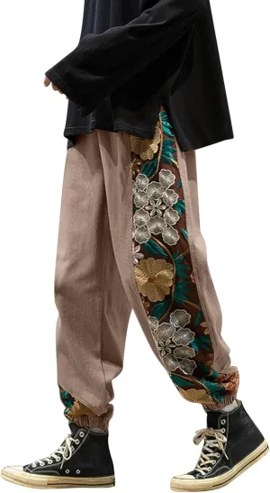 Cargo Pants for Men Big and Tall, Pants Men's Sweatpants Casual Lounge Cotton Yoga Pants Loose Open Bottom Straight