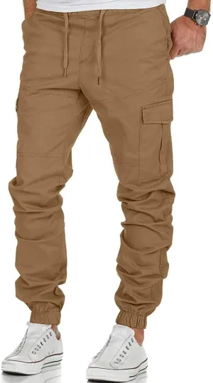Cargo Pants for Men Big and Tall Straight Leg Trousers Lightweight Multi-Pocket Men's Casual Cargo Pants Hiking Pants