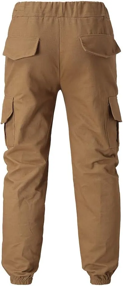 Cargo Pants for Men Big and Tall Straight Leg Trousers Lightweight Multi-Pocket Men's Casual Cargo Pants Hiking Pants