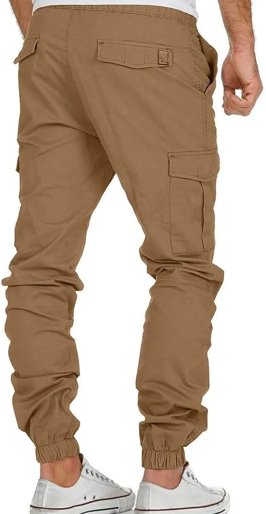 Cargo Pants for Men Big and Tall Straight Leg Trousers Lightweight Multi-Pocket Men's Casual Cargo Pants Hiking Pants