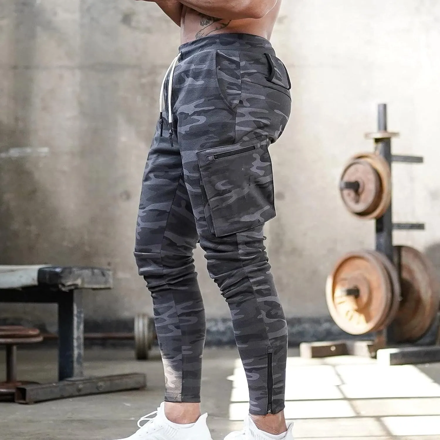 Cargo Pants for Men Big and Tall Winter Sweatpants for Mens Thick Warm Jogger Pants Cinch Bottom Running Joggers Soft