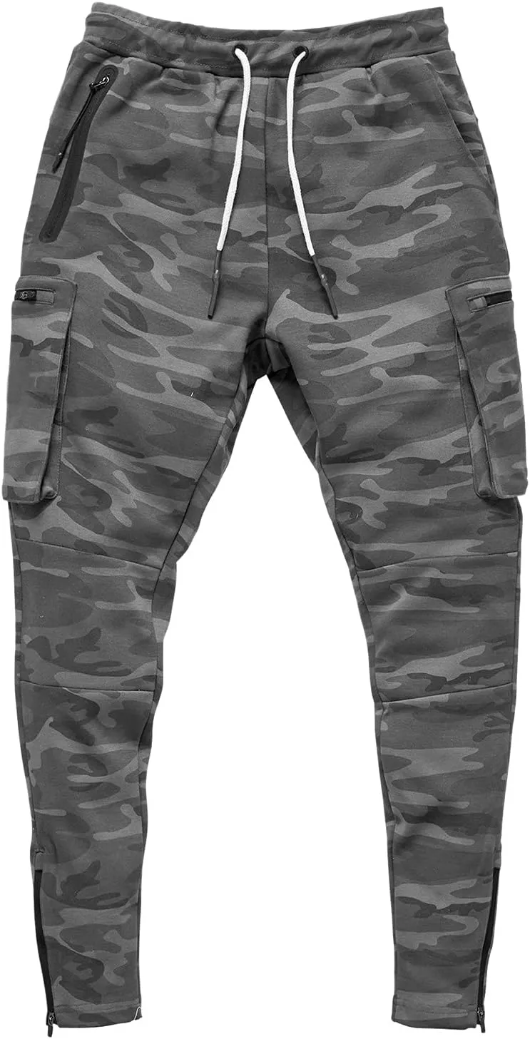 Cargo Pants for Men Big and Tall Winter Sweatpants for Mens Thick Warm Jogger Pants Cinch Bottom Running Joggers Soft