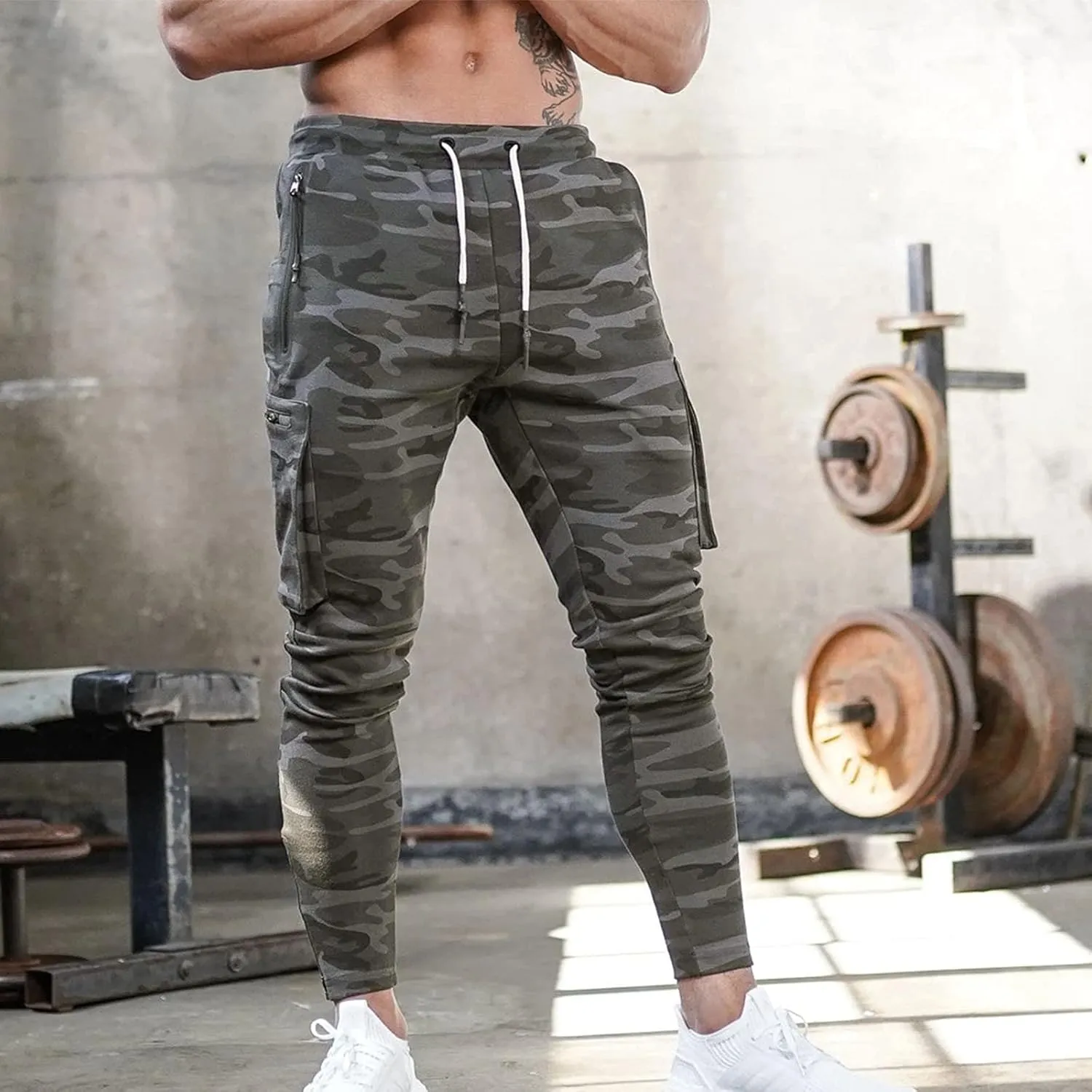 Cargo Pants for Men Big and Tall Winter Sweatpants for Mens Thick Warm Jogger Pants Cinch Bottom Running Joggers Soft