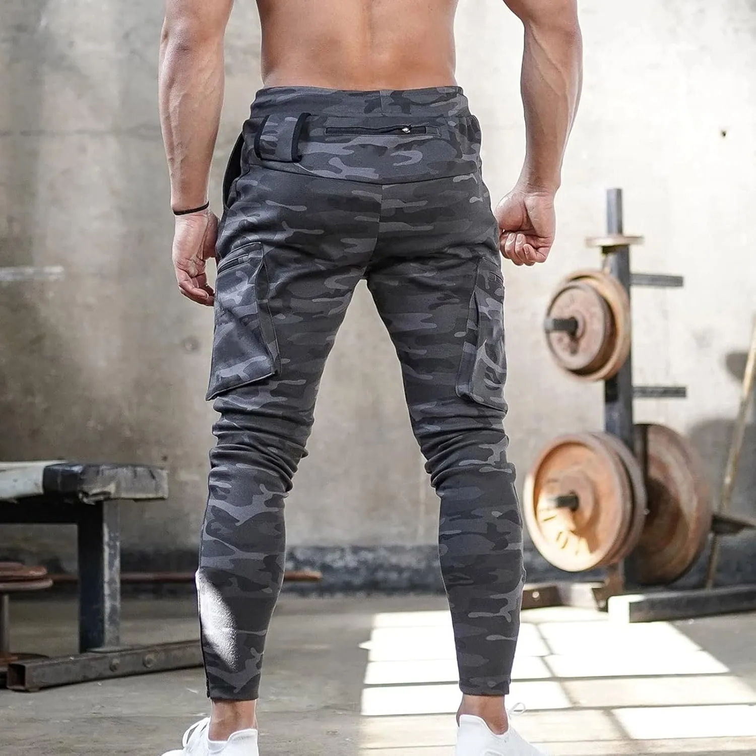 Cargo Pants for Men Big and Tall Winter Sweatpants for Mens Thick Warm Jogger Pants Cinch Bottom Running Joggers Soft