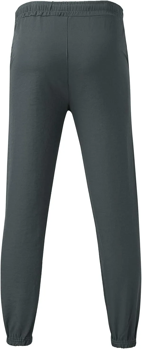 Cargo Pants for Men Cotton Linen Wild Workout Joggers Tapered Leg Work Sweatpants for Men with Pockets Hiking Trousers