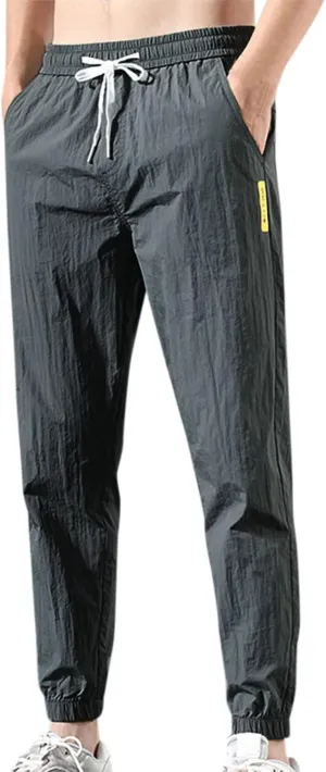 Cargo Pants for Men Cotton Linen Wild Workout Joggers Tapered Leg Work Sweatpants for Men with Pockets Hiking Trousers
