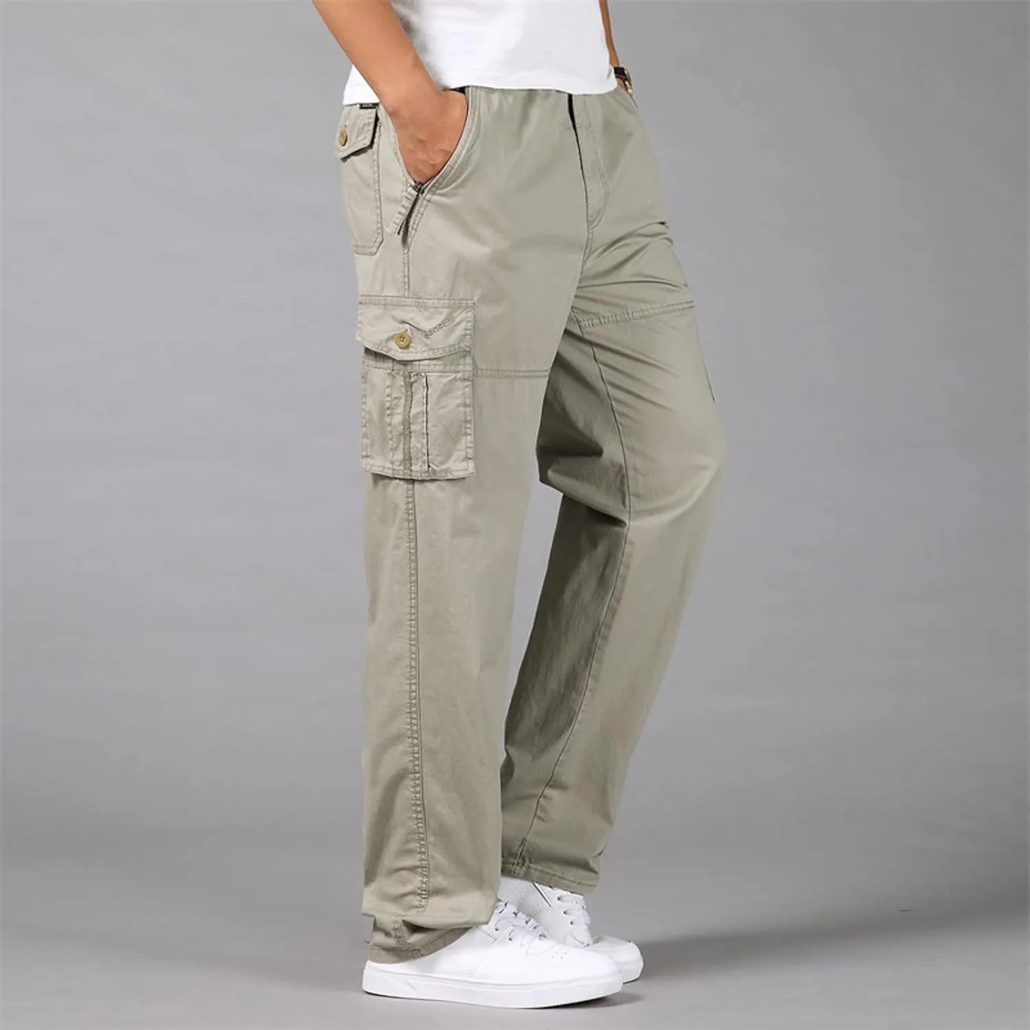 Cargo Pants for Men Joggers Casual Loose Fit Baggy Athletic Jogger Pants with Pockets Sweatpants for Men Men's Active