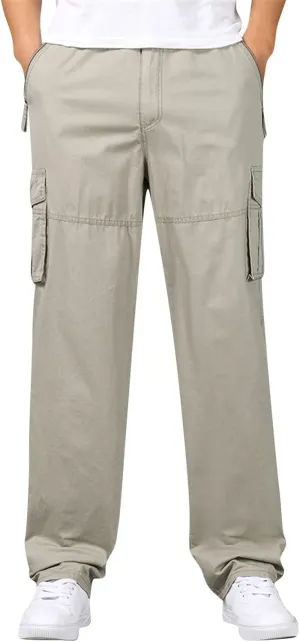 Cargo Pants for Men Joggers Casual Loose Fit Baggy Athletic Jogger Pants with Pockets Sweatpants for Men Men's Active