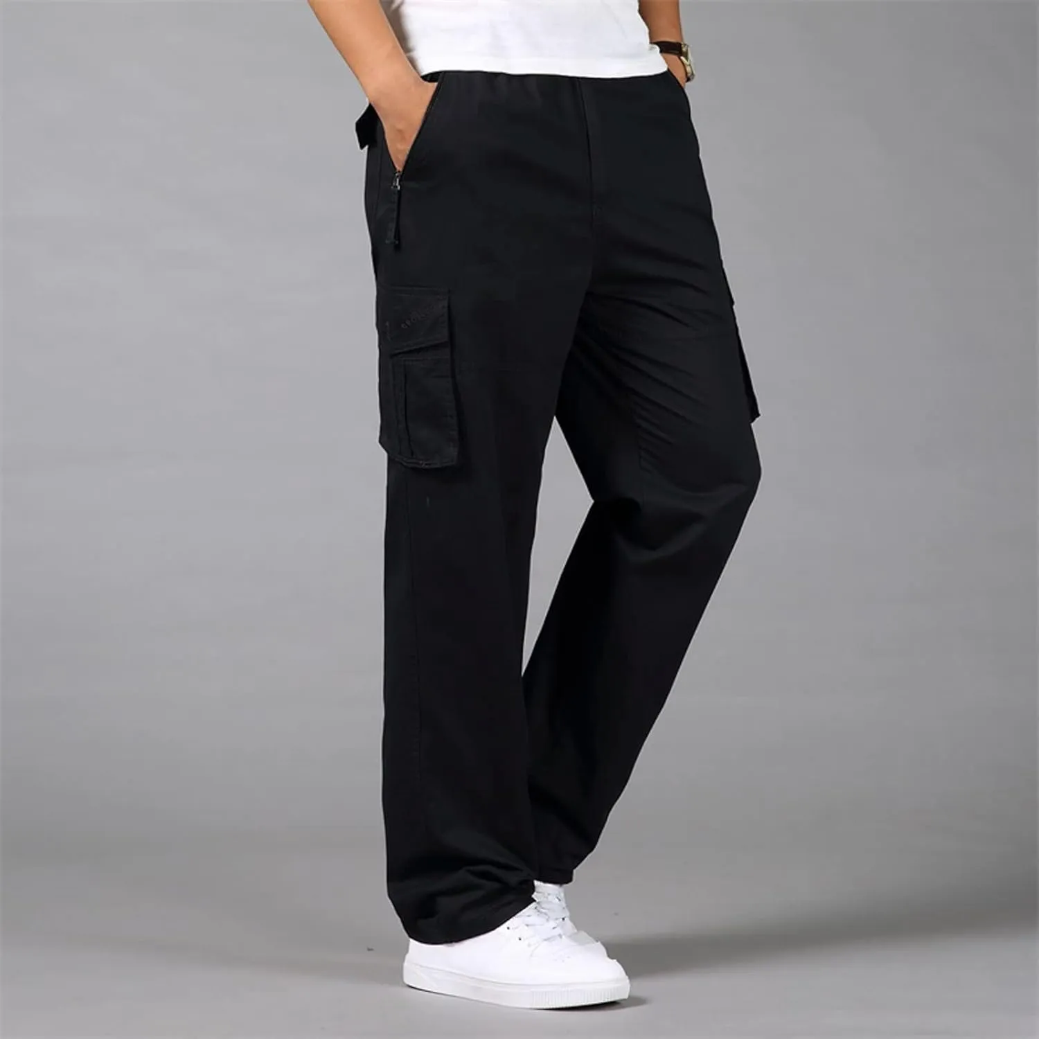 Cargo Pants for Men Joggers Casual Loose Fit Baggy Athletic Jogger Pants with Pockets Sweatpants for Men Men's Active
