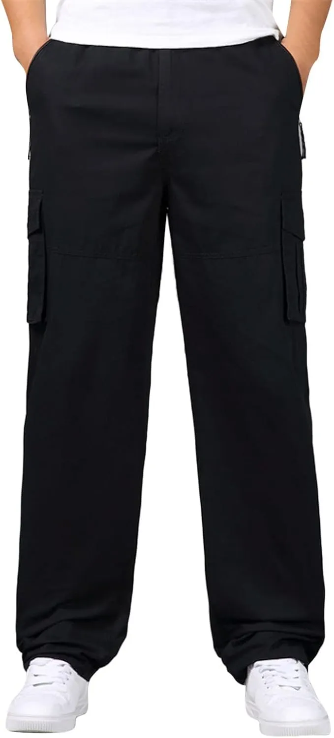 Cargo Pants for Men Joggers Casual Loose Fit Baggy Athletic Jogger Pants with Pockets Sweatpants for Men Men's Active