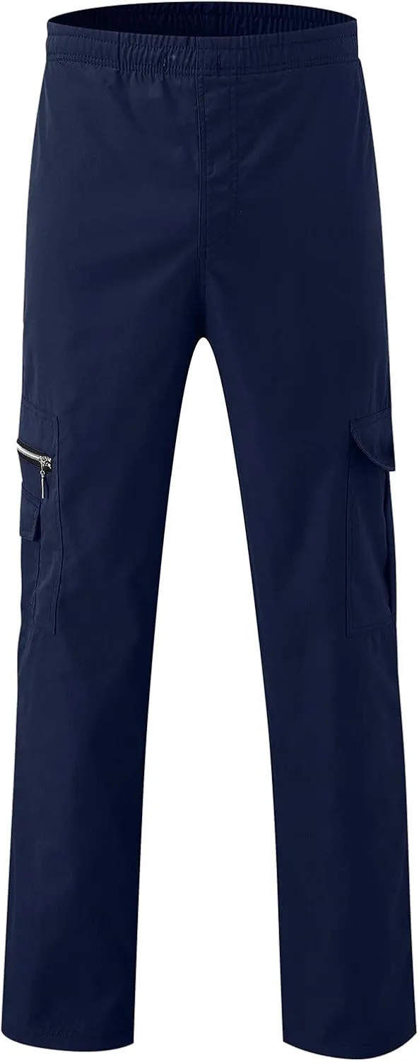 Cargo Pants for Men Work Pockets Mens Sweatpants Slim Fit Sports Active Joggers for Men Elastic Waist Mens Sweatpants