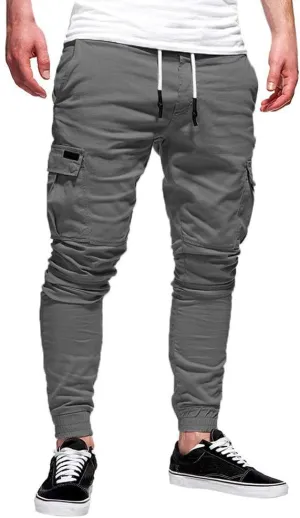 Cargo Sweatpants for Men Big and Tall Athletic Pants for Men Mens Autumn and Winter High Street Fashion Leisure Loose