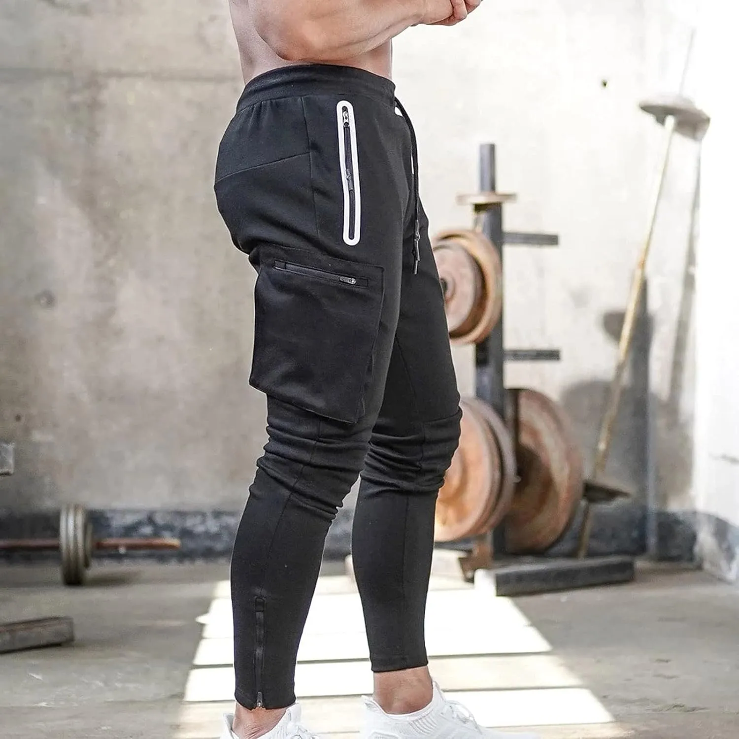 Cargo Sweatpants for Men Mens Lounge Pants Elastic Waist Jogger Sports Pants Drawstring Sports Trousers Men's Casual