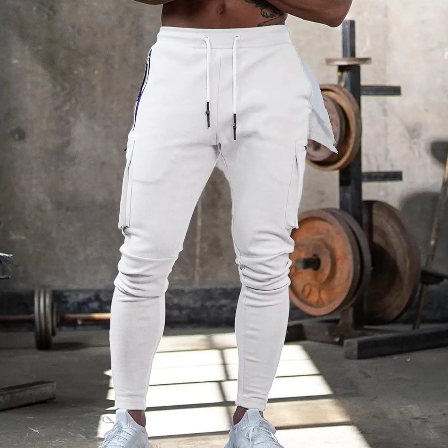 Cargo Trousers for Men Clothes Japanese Streetwear Men's Sweatpants Performance Open Bottom Workout Quick Dry Pants