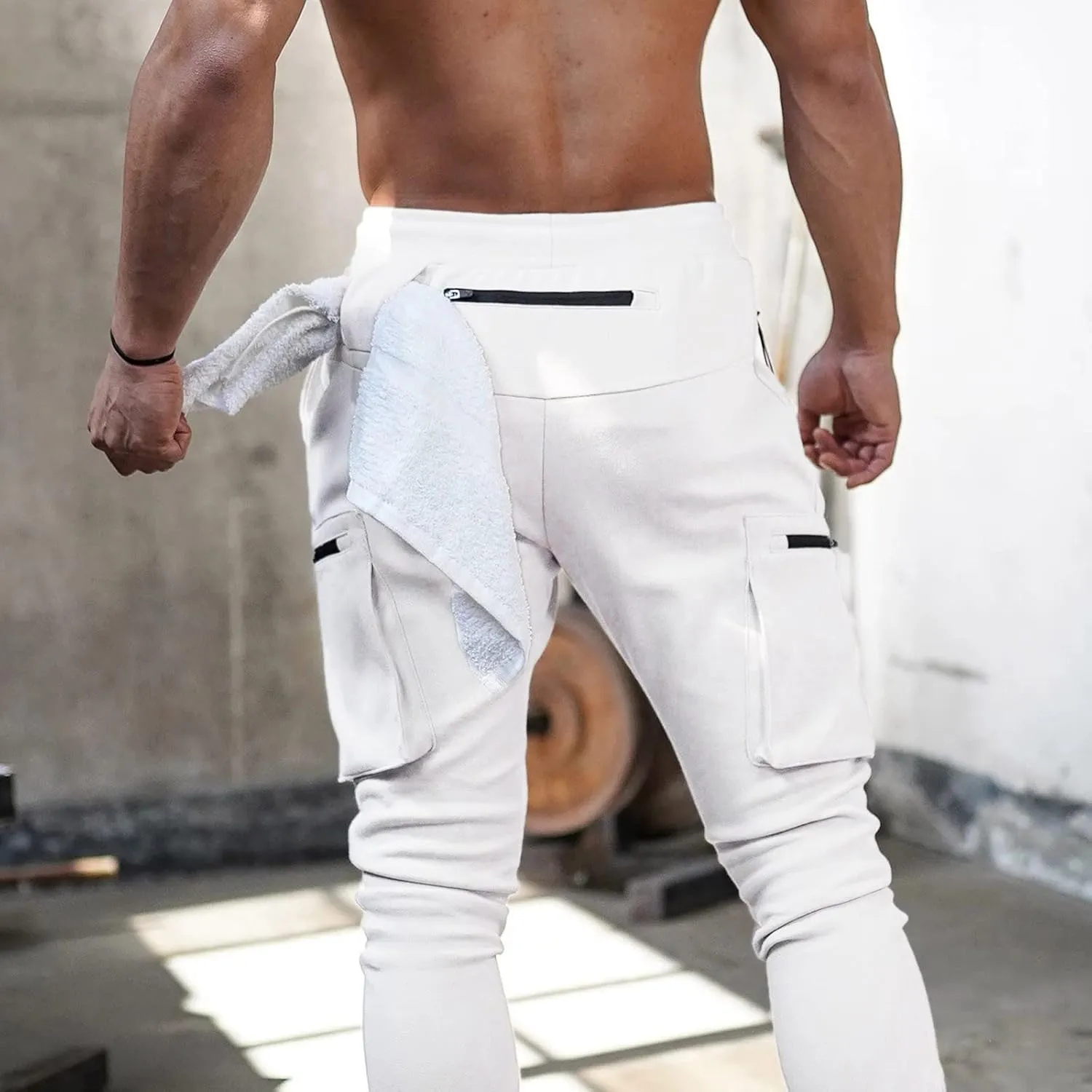 Cargo Trousers for Men Clothes Japanese Streetwear Men's Sweatpants Performance Open Bottom Workout Quick Dry Pants