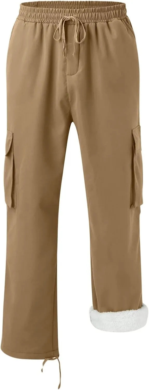 Cargo Trousers for Men Multi-Pocket Pants Tooling Men's Pants Golf Pants Men Stretch Men's Heavyweight Cargo Fleece