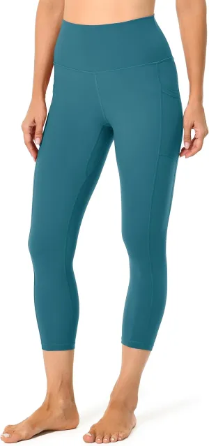 Colorfulkoala Women's High Waisted Yoga Capris 21" Inseam Leggings with Pockets