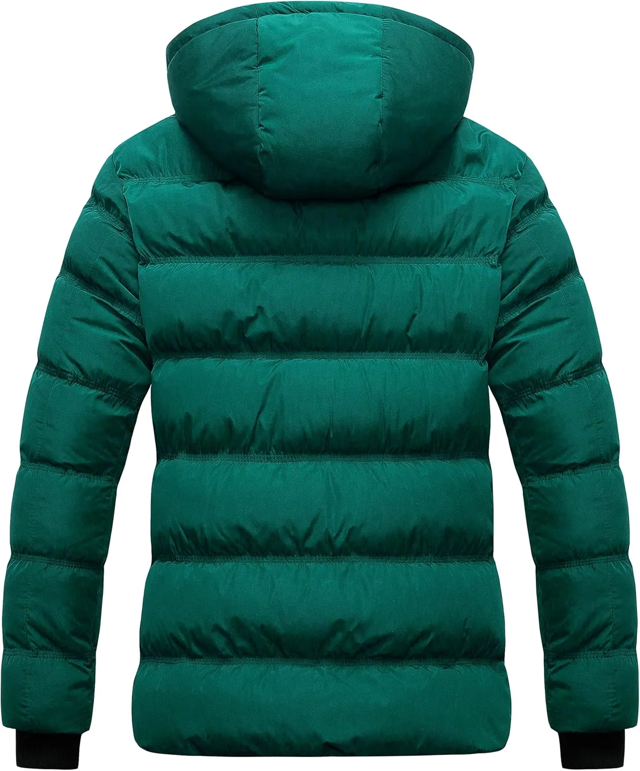 CREATMO US Women's Warm Winter Coat Waterproof Ski Jacket Padded Puffy Overcoat With Detachable Hood