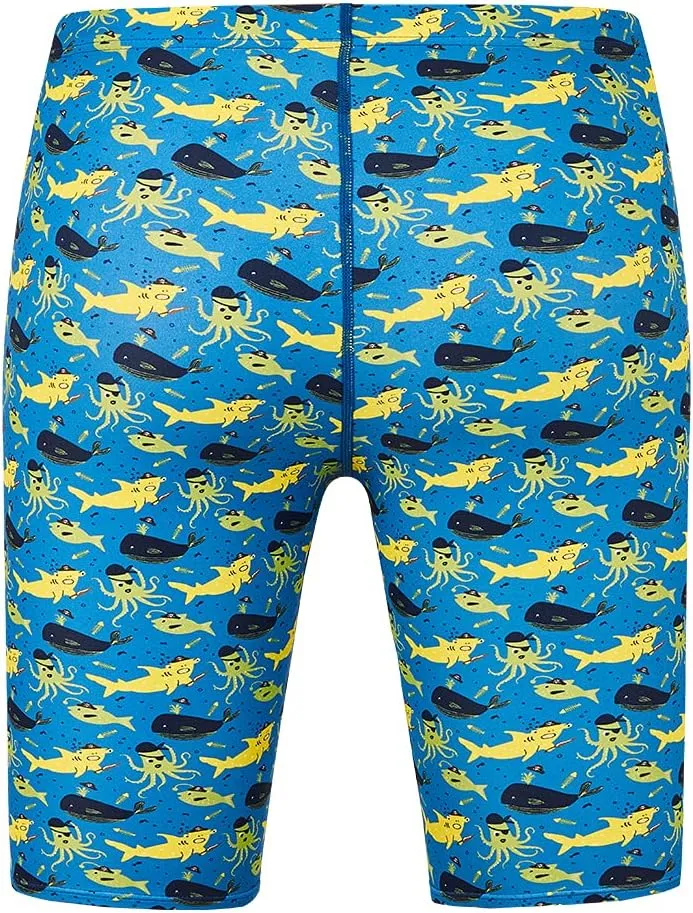 DEVOROPA Boys' Swim Jammers Youth Competitive Swim Team Suit Quick Dry Athletic Swimming Shorts UPF 50 Slim/Regular/Husky Fit