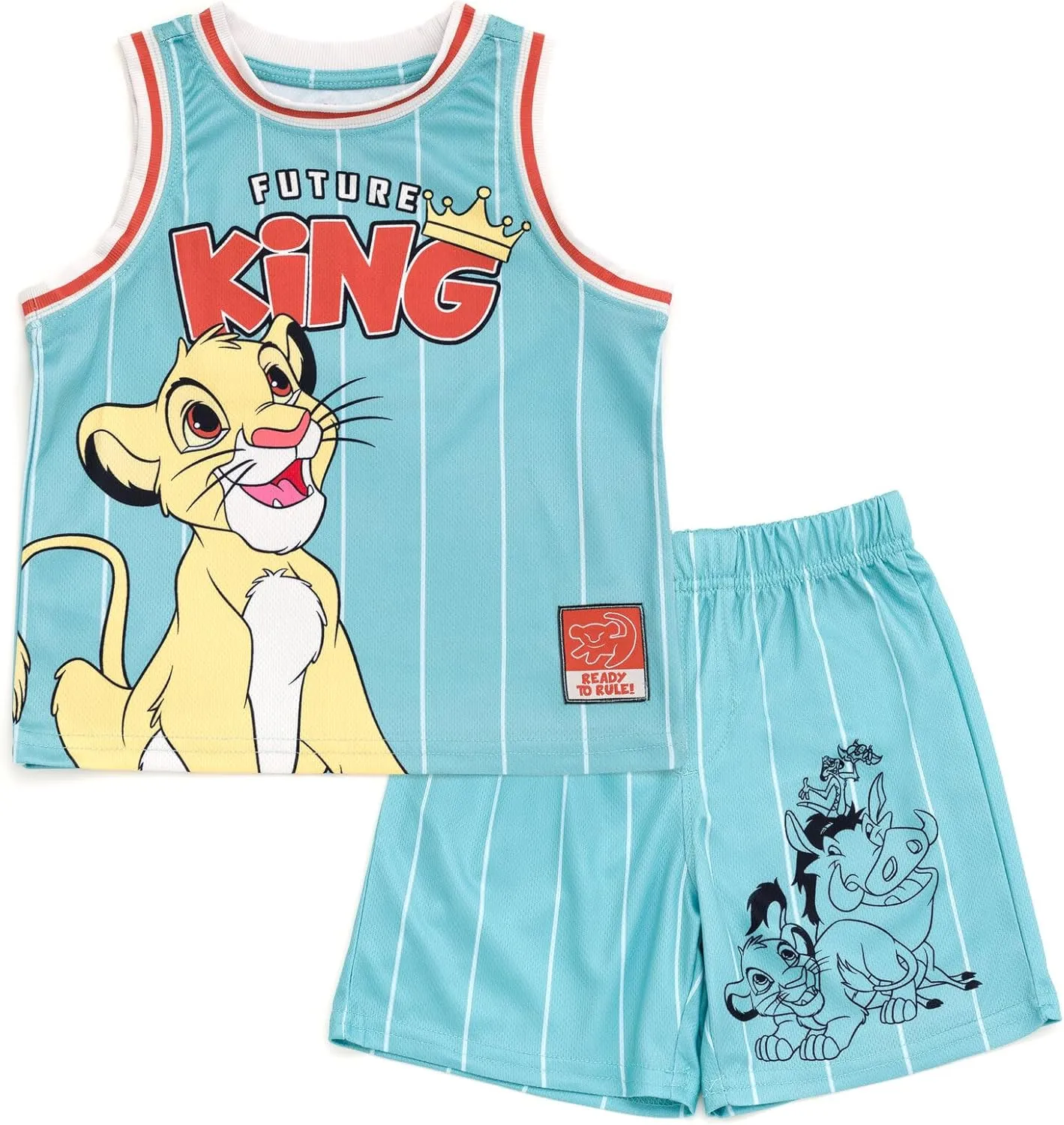 Disney Boys' Basketball Jersey & Shorts Set  Athletic Outfit for Toddlers & Big Kids (2T-10/12)
