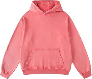 FAIABLE Mens Womens Acid Wash Hoodie Unisex Oversized Vintage Hoodie Heavyweight Terry Hoodies Sweatshirts for Women Men 2025
