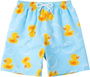 Floerns Boy's Patchwork Drawstring Waist Printed Summer Boho Track Shorts