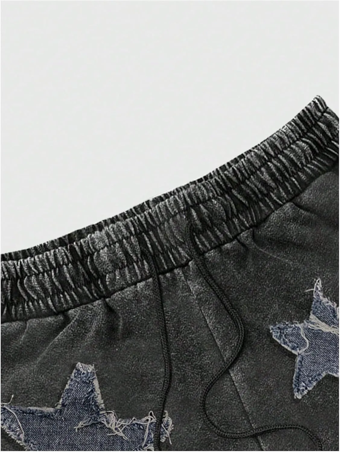 Floerns Men's Star Print Drawstring Waist Summer Track Shorts with Pocket