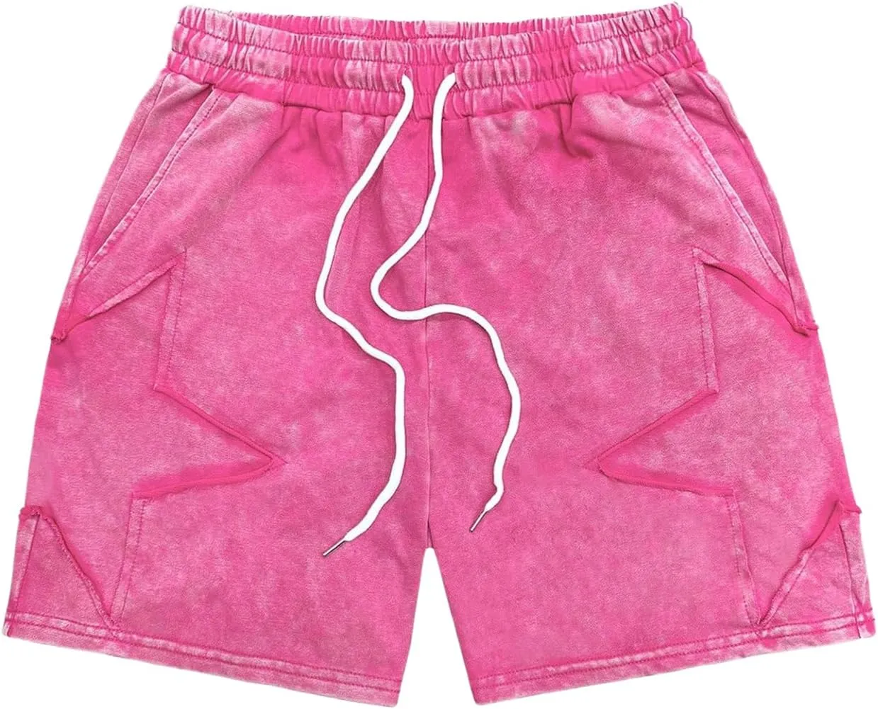 Floerns Men's Star Print Drawstring Waist Summer Track Shorts with Pocket
