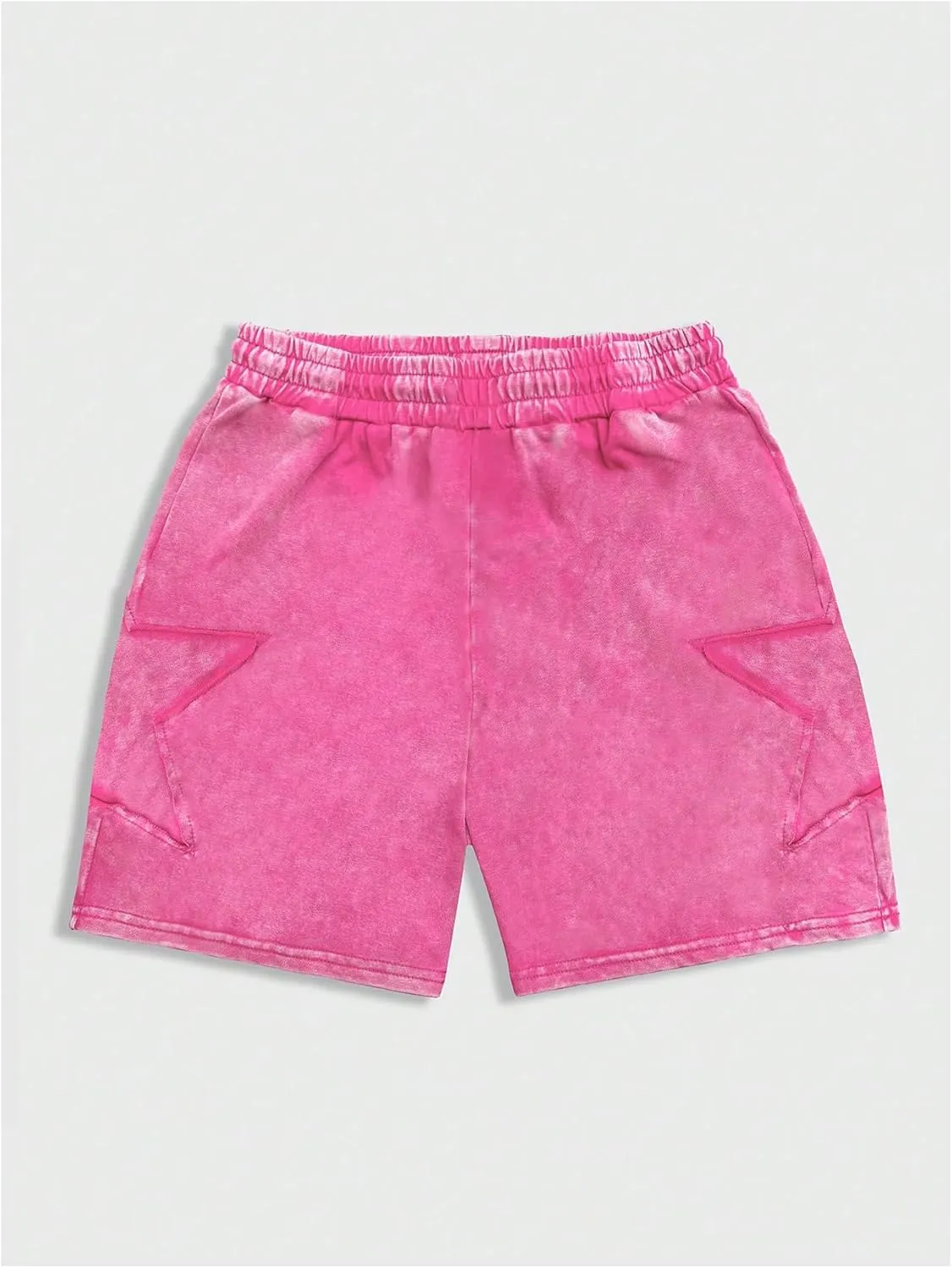 Floerns Men's Star Print Drawstring Waist Summer Track Shorts with Pocket