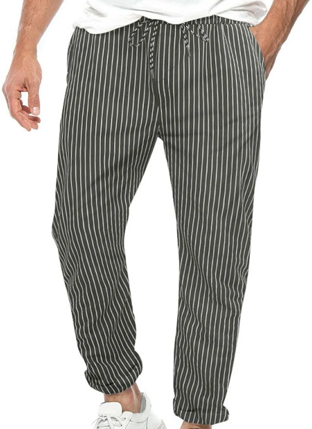 GIERIDUC Men's Cargo Fleece Jogger Sweatpant Mens Wrinkle Free Dress Pants Khaki Corduroy Pants Mens Mens Black Skinny Jeans