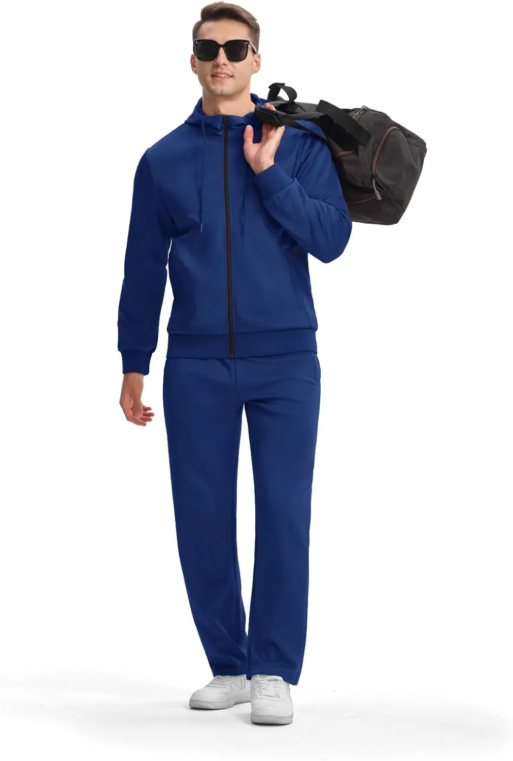 Gopune Men's Tracksuit 2 Pieces Set Hoodie Sweatsuits Full Zip Athletic Jogging Suits Long Sleeve Casual Sports Outfits