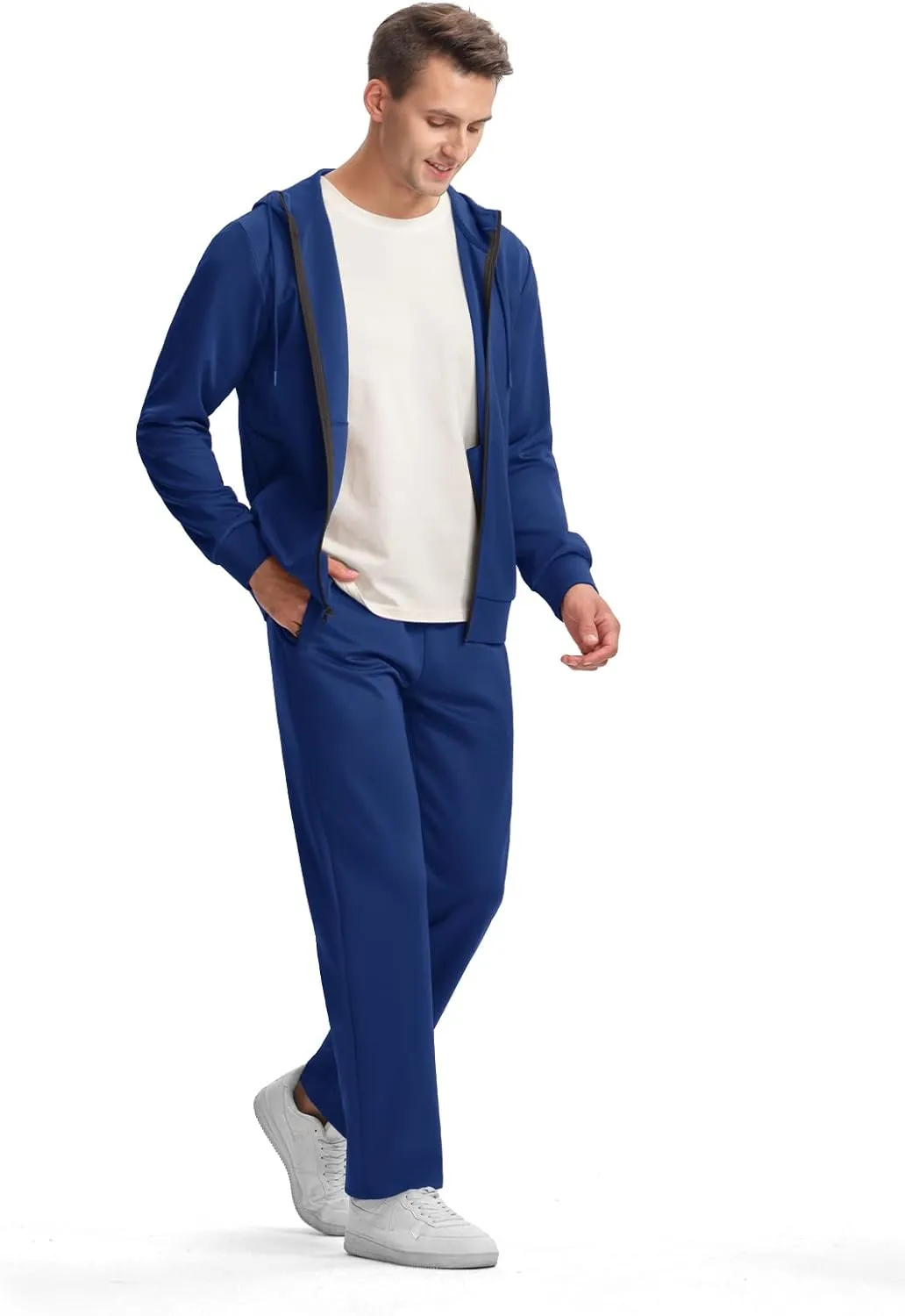 Gopune Men's Tracksuit 2 Pieces Set Hoodie Sweatsuits Full Zip Athletic Jogging Suits Long Sleeve Casual Sports Outfits